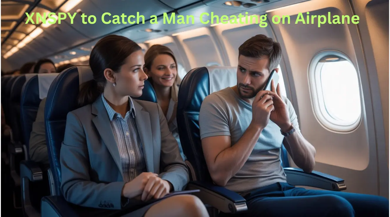 man cheating on airplane