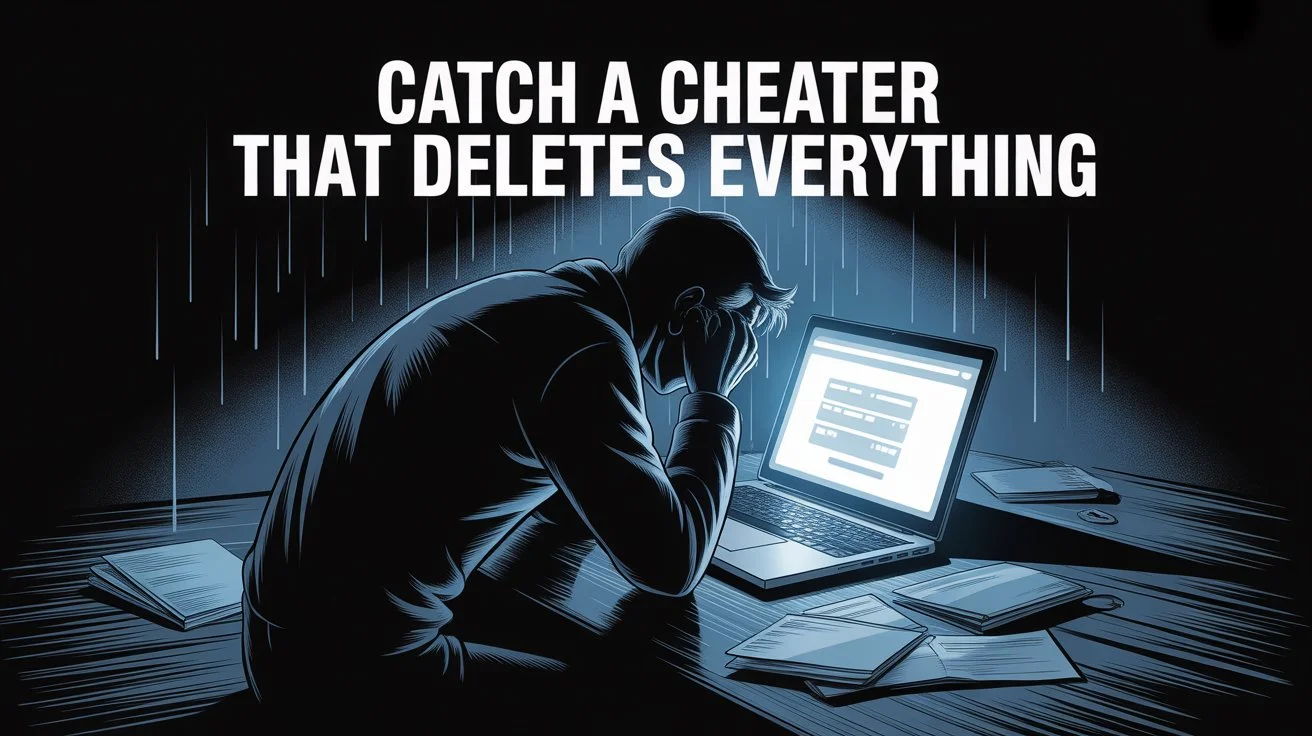 how to catch a cheater that deletes everything