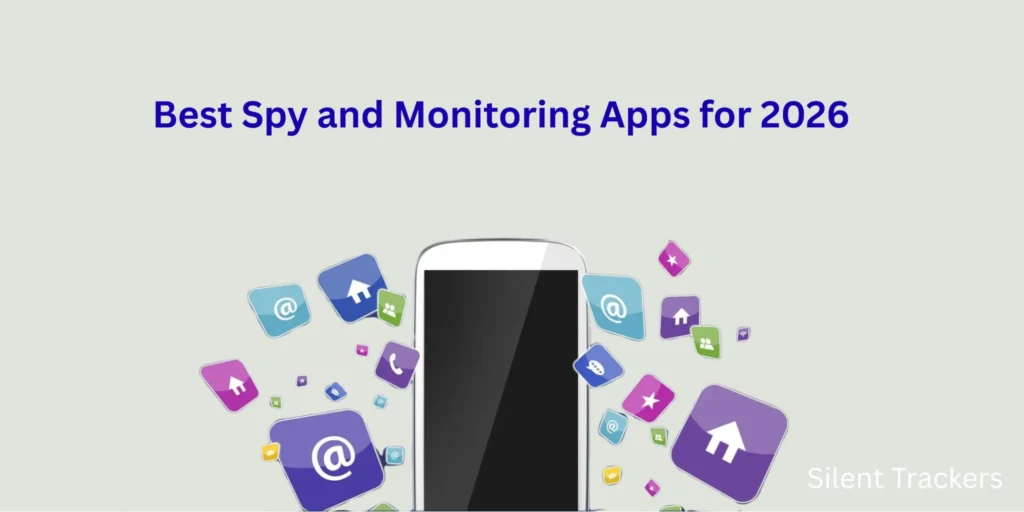 A modern smartphone surrounded by colorful app icons, illustrating how to catch a cheater using spy and monitoring apps in 2026